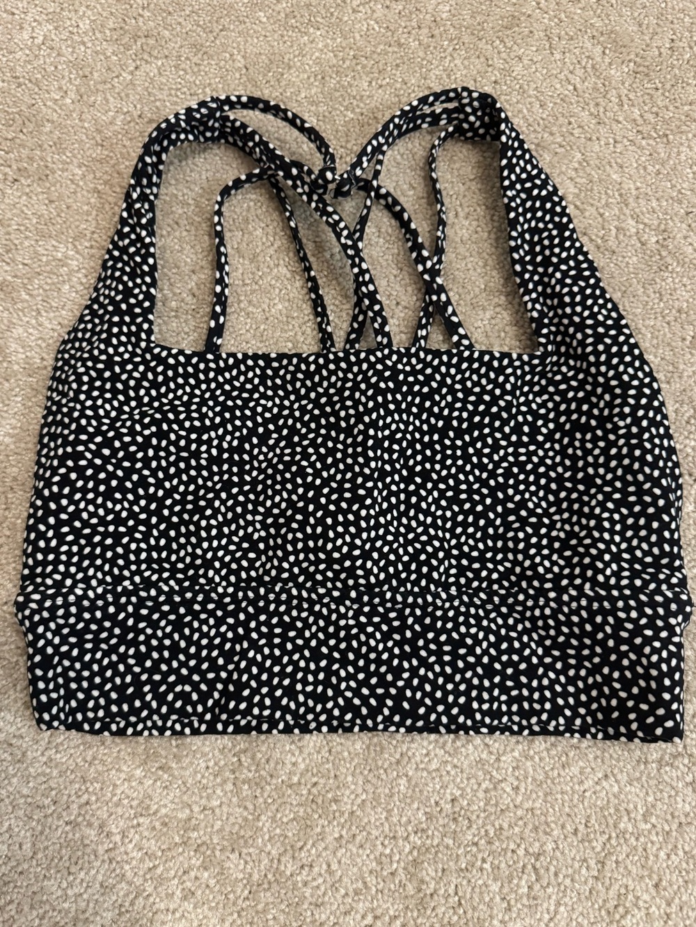 Buffbunny Black and White Polka Dot Strappy Crop Top